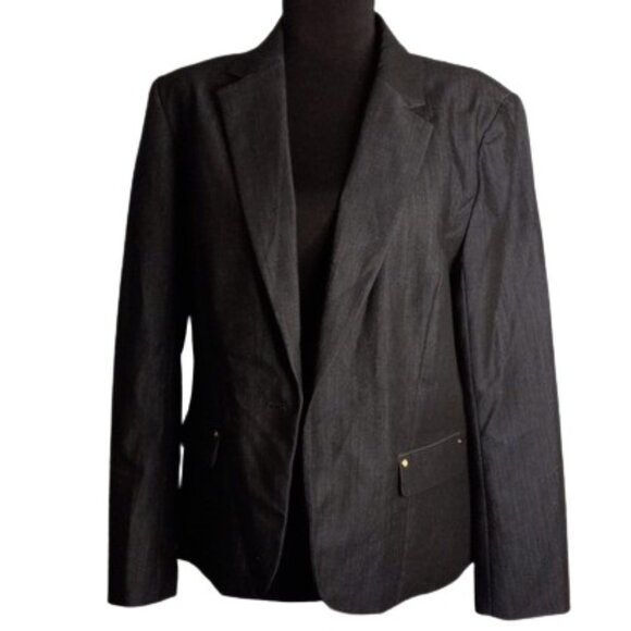 Anne Klein Jackets & Blazers - Anne Klein M Blazer Blue Lined Dressy Jacket